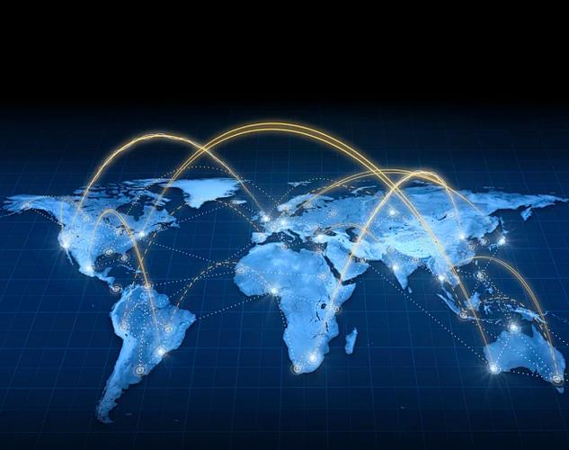 World map showing global supply network and export markets